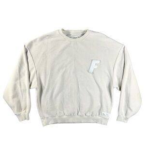 Fairplay Terry Crew Neck Ivory Sweatshirt Mens Size XL Extra Large
